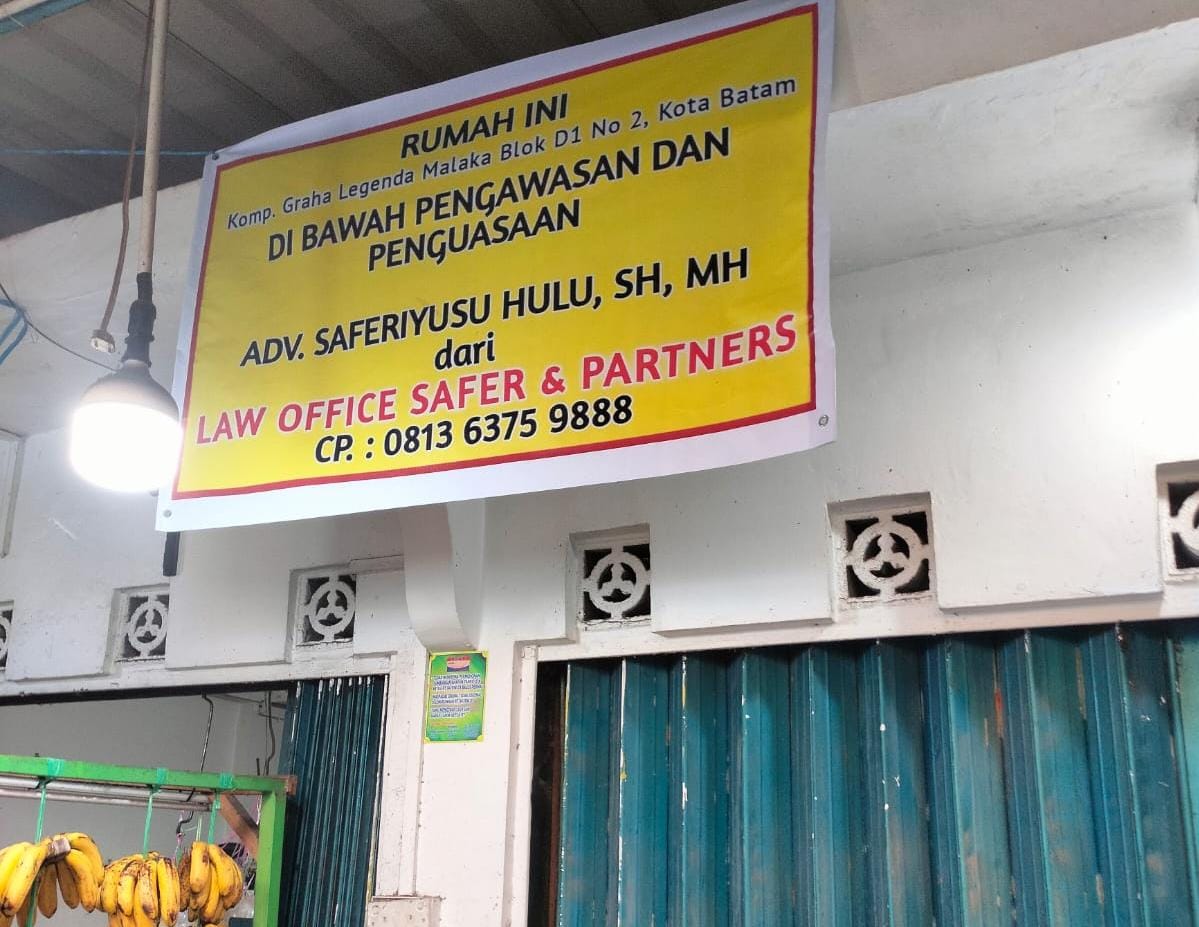 Spanduk Pengacara Dicuri, Hal Ini Telah Dilaporkan di Polsek Batam Kota