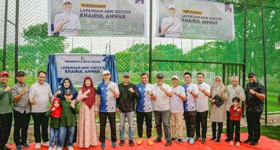 Walikota Dumai H Paisal Resmikan Lapangan Mini Soccer Khairul Anwar