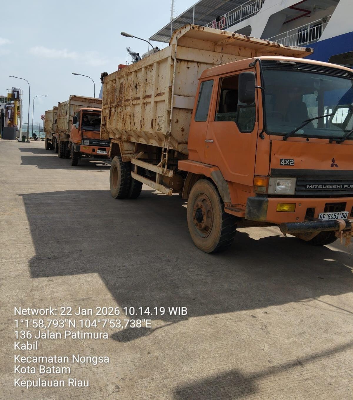 Sebelumnya Disebut Penggelapan hingga TPPU, Tiga Dump Truck dari Pelabuhan Matak Telah Berada di Kota Batam