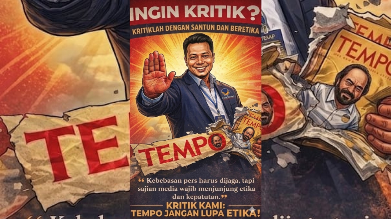 Garpu Kepri Murka! Kritik Harus Beretika, Cover Tempo Dinilai Distorsi Martabat Surya Paloh