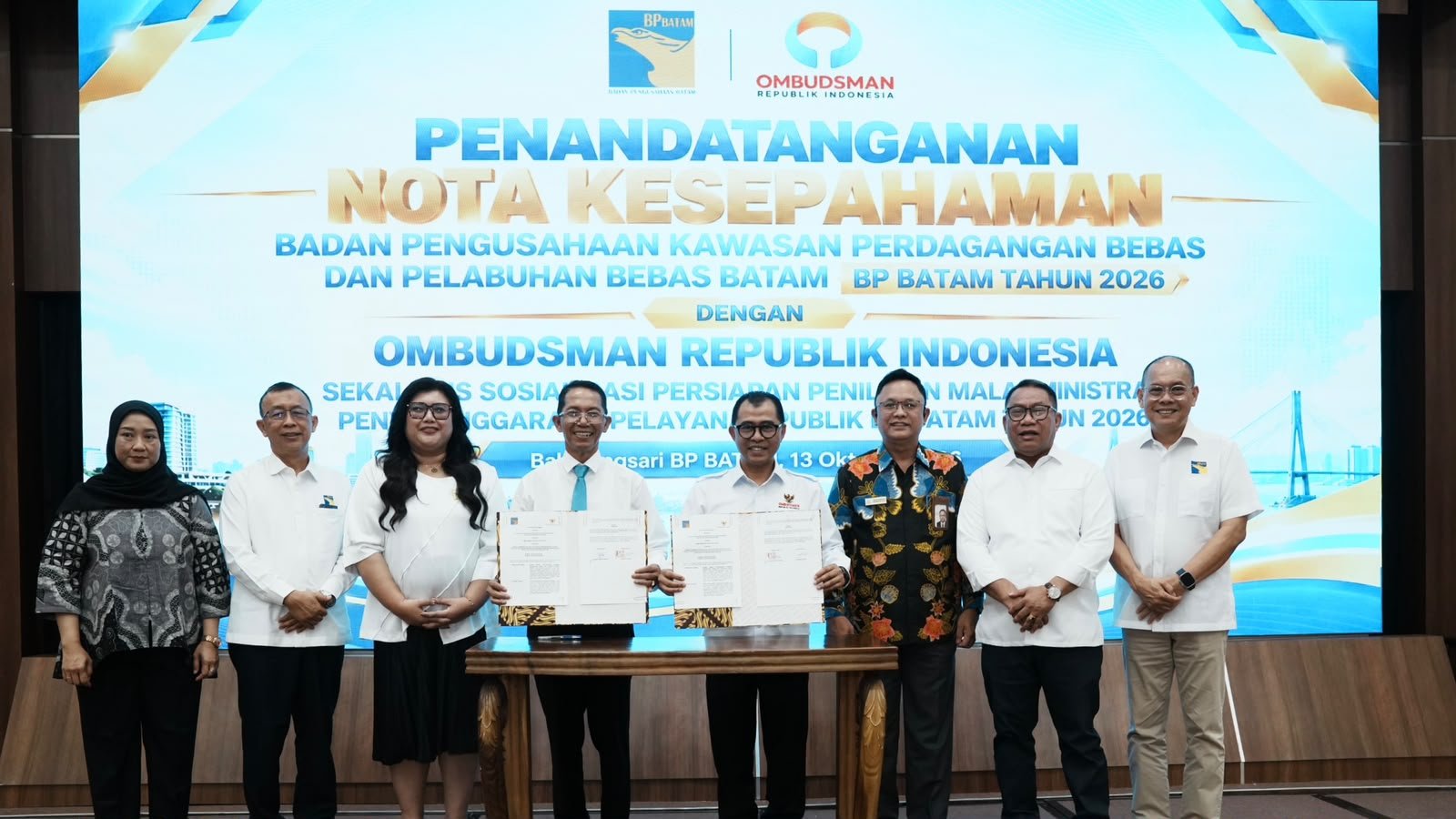 BP Batam dan Ombudsman RI Teken MoU, Fokus Cegah Maladministrasi Pelayanan Publik BP Batam dan Ombudsman RI Teken MoU, Fokus Cegah Maladministrasi Pelayanan Publik